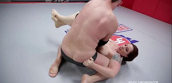  Naked Sex Fighting Mistress Kara wrestles Jack Friday doing a 69 and being fucked hard